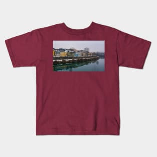 Drava River in Villach, Austria Kids T-Shirt